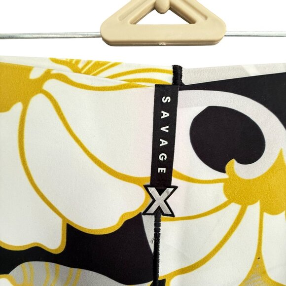 Savage X Fenty Floral Hotline High Waist Leggings Large 12-14 Yellow and Black - Picture 7 of 11